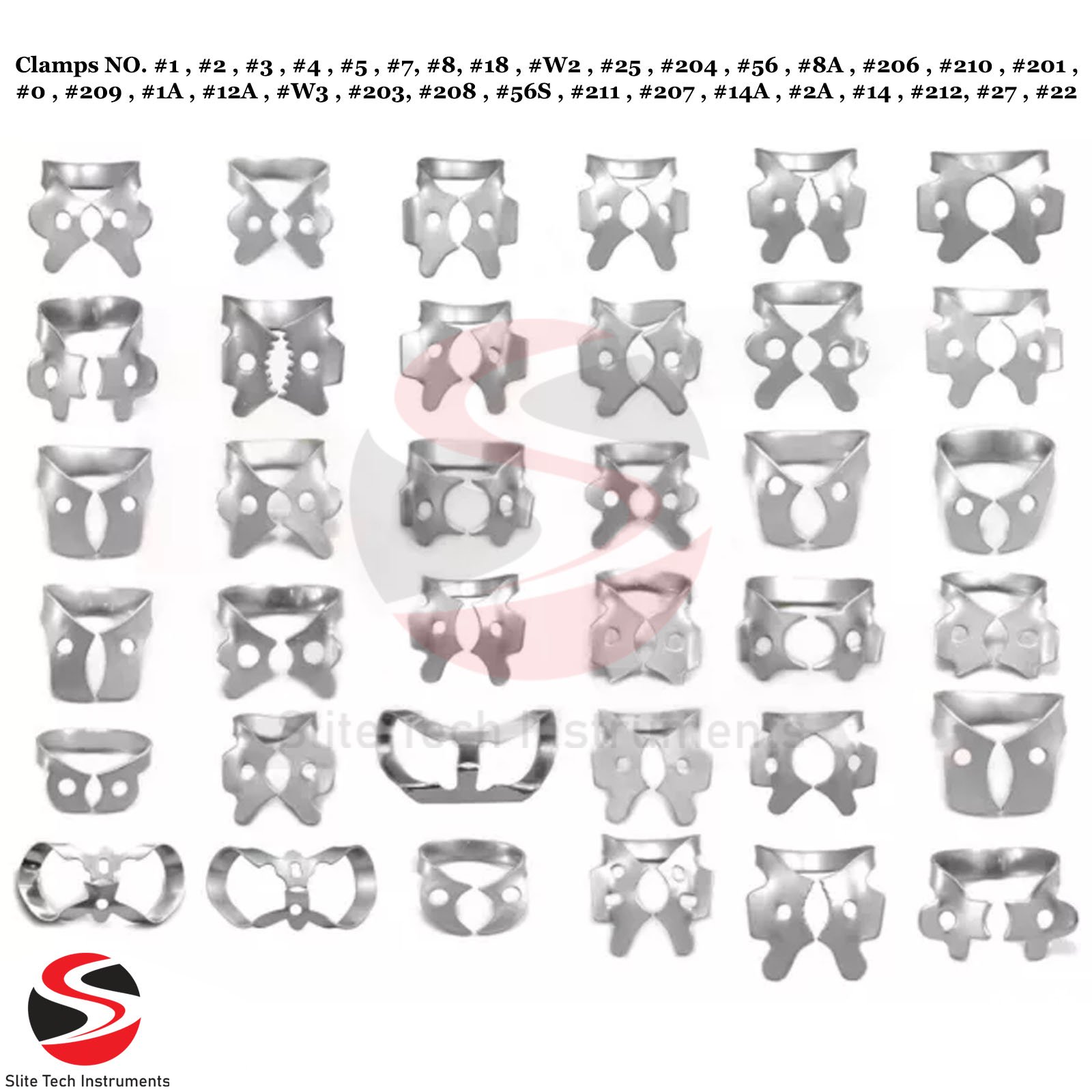 32er Set Kofferdam Instrumente Universal Zahnarzt Molaren Prämolaren Klammern CE - Image 2
