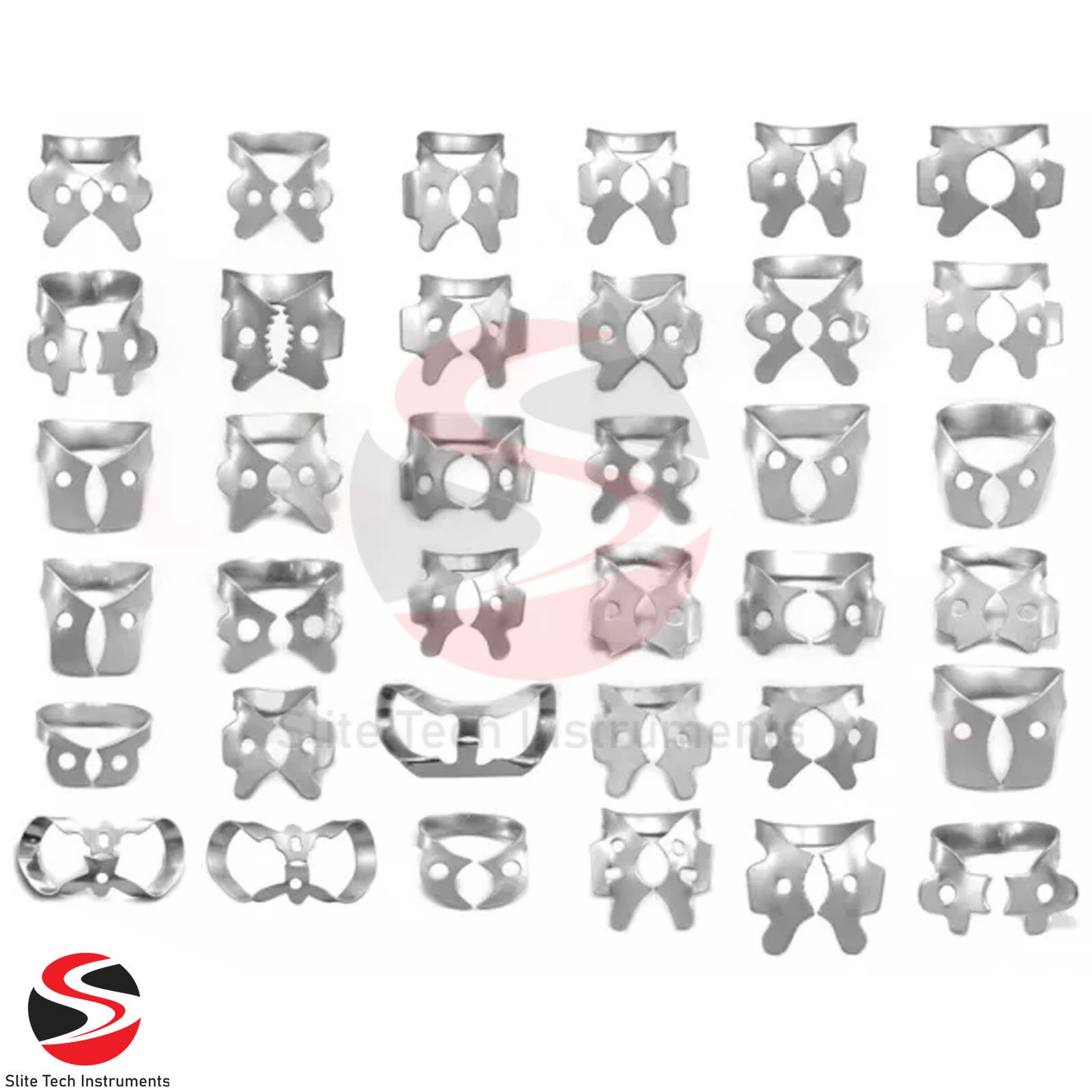 32er Set Kofferdam Instrumente Universal Zahnarzt Molaren Prämolaren Klammern CE