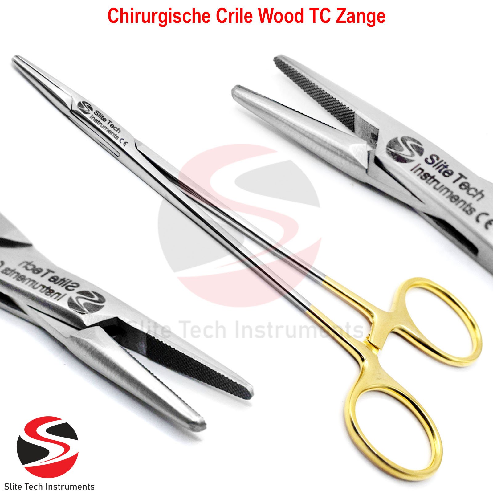"Chirurgischer Nadelhalter Crile Wood TC – OP Naht Halter Instrument Chirurgie“