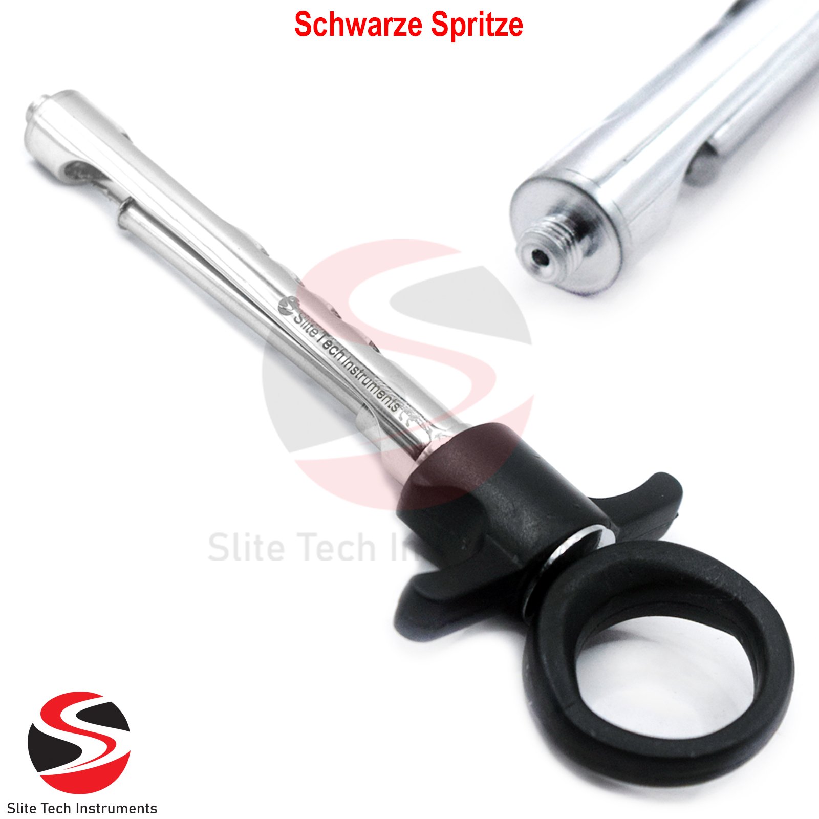 Schwarze Zahnmedizin Aspirationsspritze Aspiration Injektionsspritze Dental