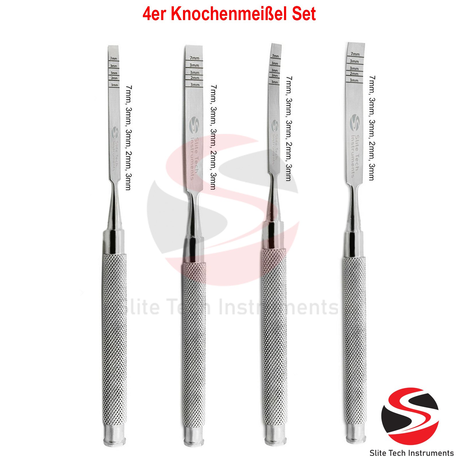 "4-teiliger Knochenmeißel Set Chirurgie – Implantat & Orthopädie Instrumente“ - Image 2