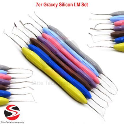 “7er Gracey Silicon LM Set Dental set aus Edelstahl PRF Implantat Chirurgie Werkzeuge”