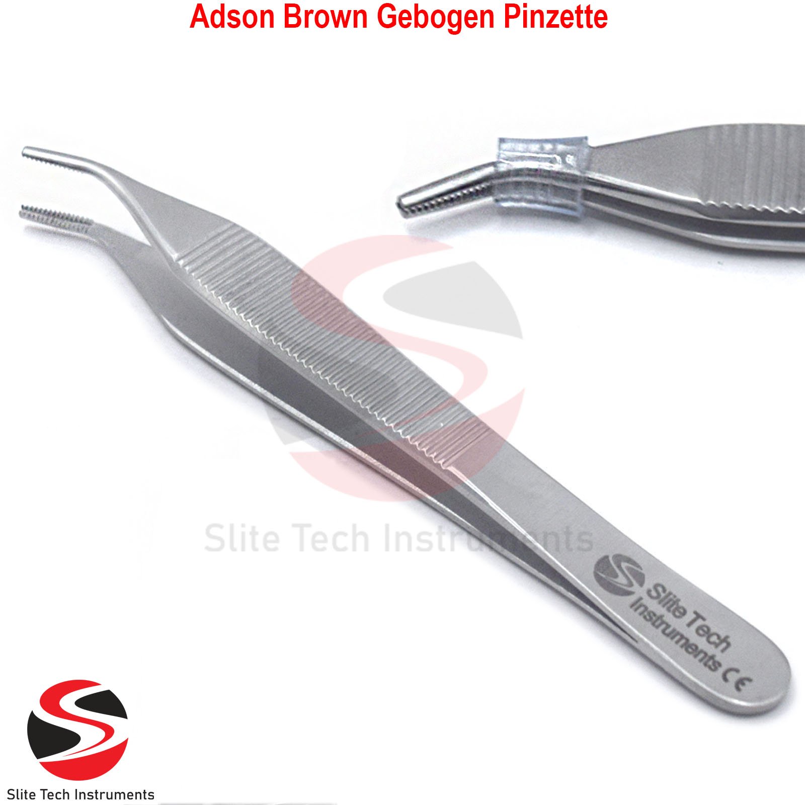 Medizinische Adson Brown Gebogen Pinzette Profi Chirurgische Pinzette Dental - Image 3