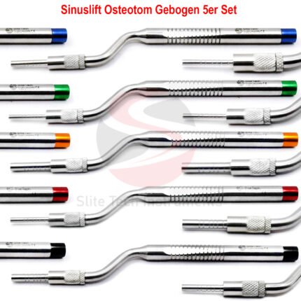 Implantat Osteotom Gebogen Set abgewinkelt gebogen konkav Sinus Lift Heber Chirurgie