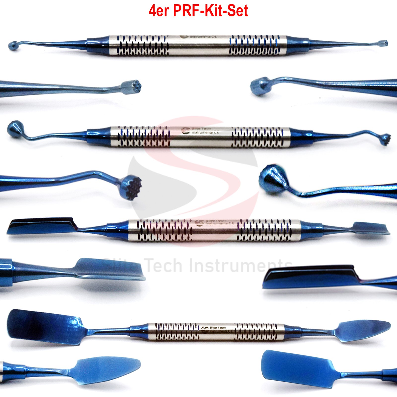 Chirurgisches 4er PRF Kit Set Packerbetrieb Dental Implantatlabor Instrumente CE