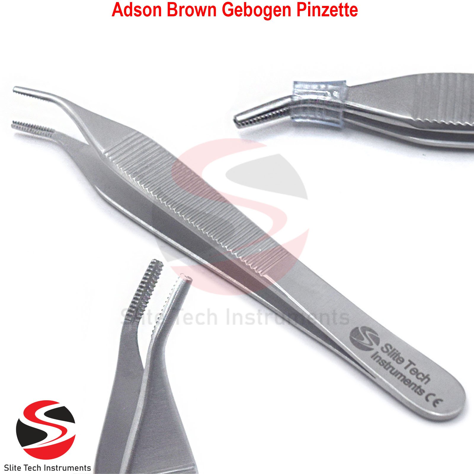 Medizinische Adson Brown Gebogen Pinzette Profi Chirurgische Pinzette Dental