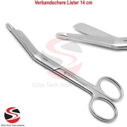 Chirurgische Verbandsschere Lister 14cm – OP-Bandage Schere Medizin Instrumente