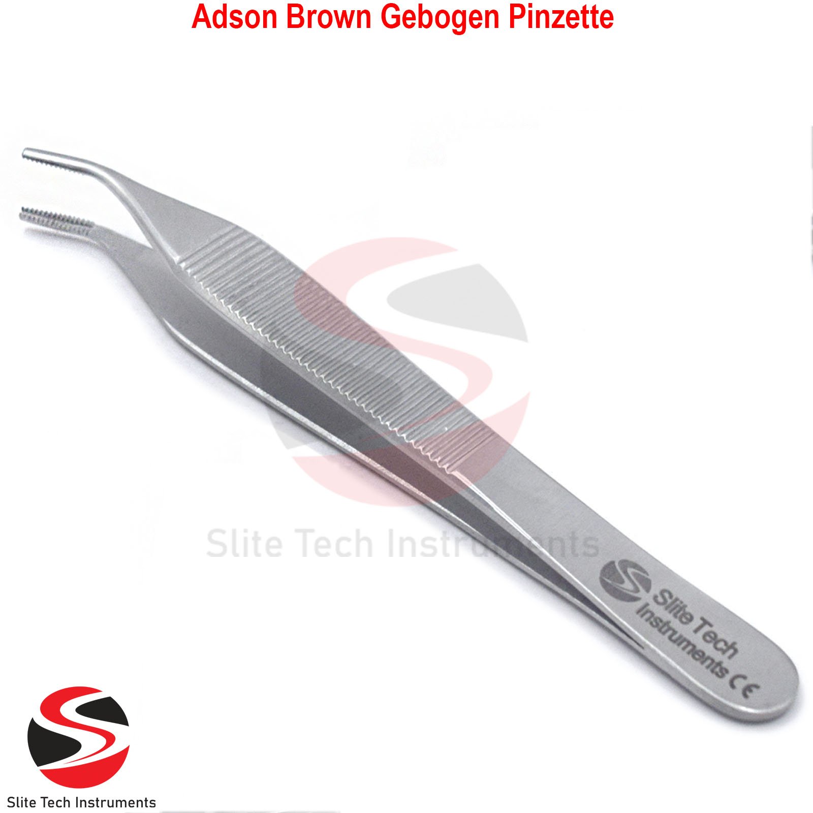 Medizinische Adson Brown Gebogen Pinzette Profi Chirurgische Pinzette Dental - Image 2