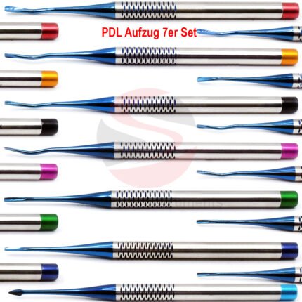 Implantologie PDL Aufzug 7er Set Chirurgische Zahnextraktion Elevatorien PDL Wurzelheber