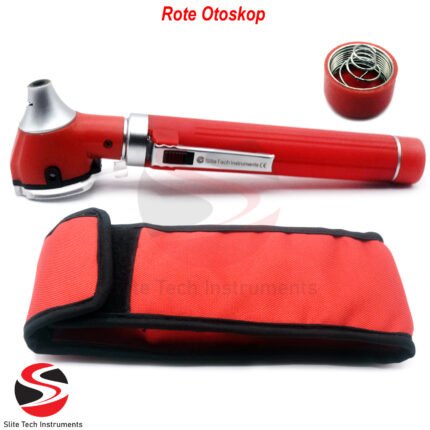 Professionelles Rotes Otoskop Ohrlicht Ohrspiegel Otologie (Red Otoskop)