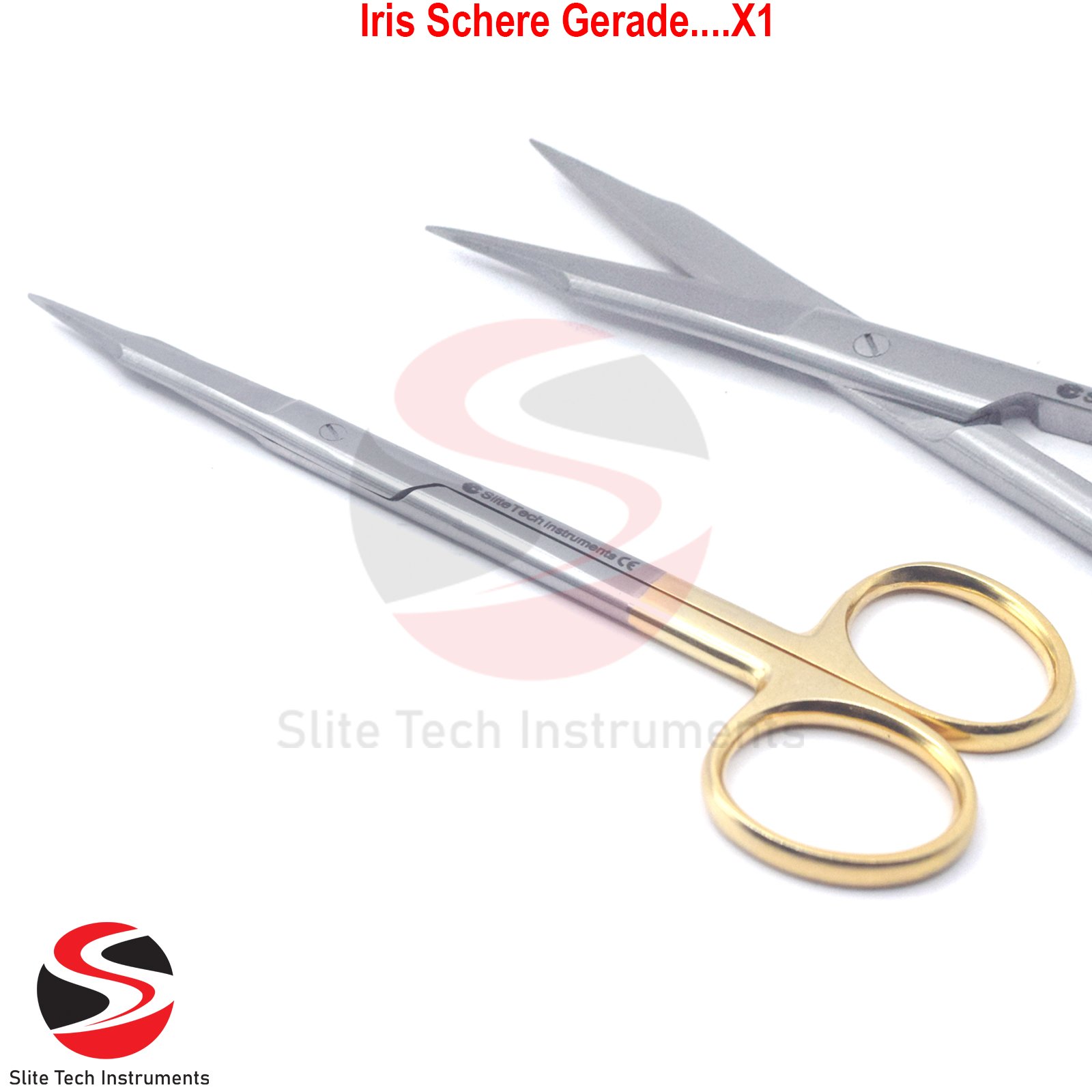 Goldman Fox TC Schere Gerade – Chirurgische Präparierschere Iris OP Fadenschere