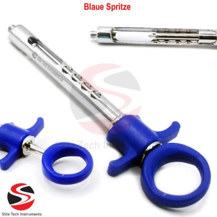 Blaue Spritze Zahnmedizin Aspirationsspritze Aspiration Injektionsspritze Dental