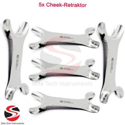 Zahnarzt Set 5x Cheek-Retraktor Set Chirurgie Instrumente Edelstahl