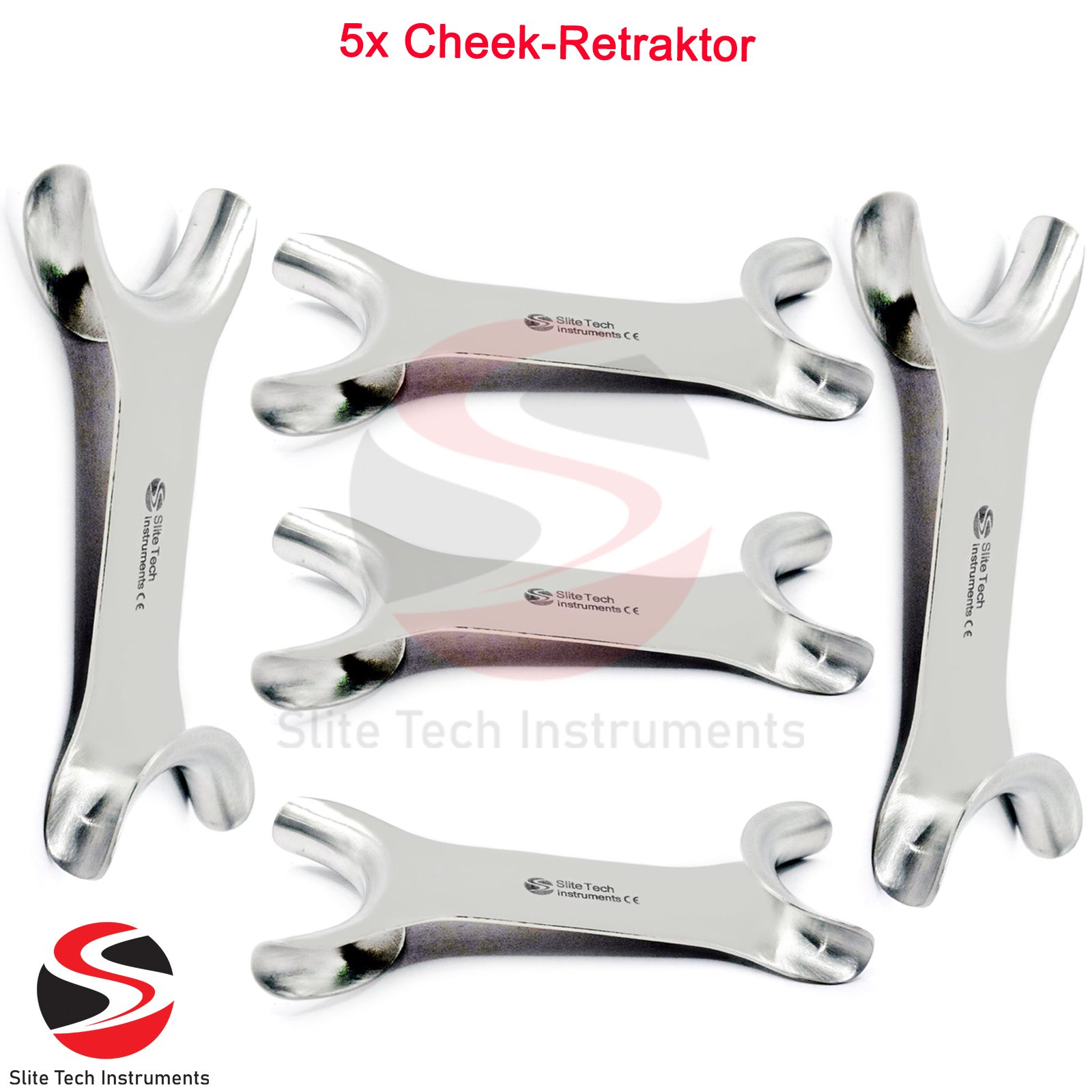 Zahnarzt Set 5x Cheek-Retraktor Set Chirurgie Instrumente Edelstahl