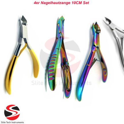 "4er Nagelhautzange10 cm Set Kopfschneider Nagelzange Edelstahl –  Fußnagelzange Profi"