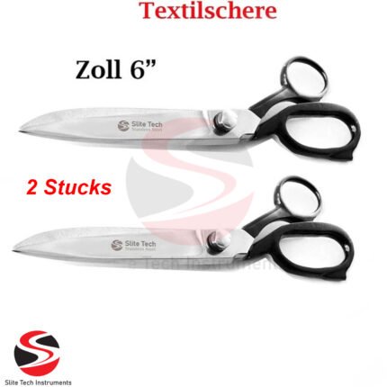 "2x Profi Stoffschere Schneiderschere Textilschere 6 Zoll 15 cm Rostfrei PREISHIT"