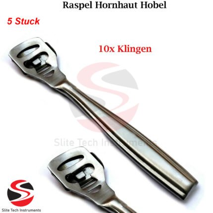 5x Raspel Hornhaut Hobel Hornhauthobel Hornhautrasper Hühneraugen mit10 Klingen