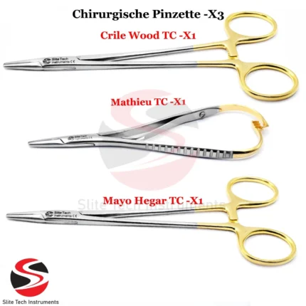 "3x TC Chirurgischer Nadelhalter Nahtinstrumente für präzise Chirurgie"