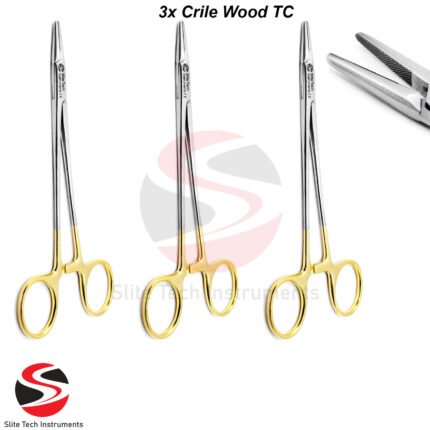 "3x Chirurgische Nadelhalter nach Crile Wood TC Naht Halter OP Instrumente Chirurgie"