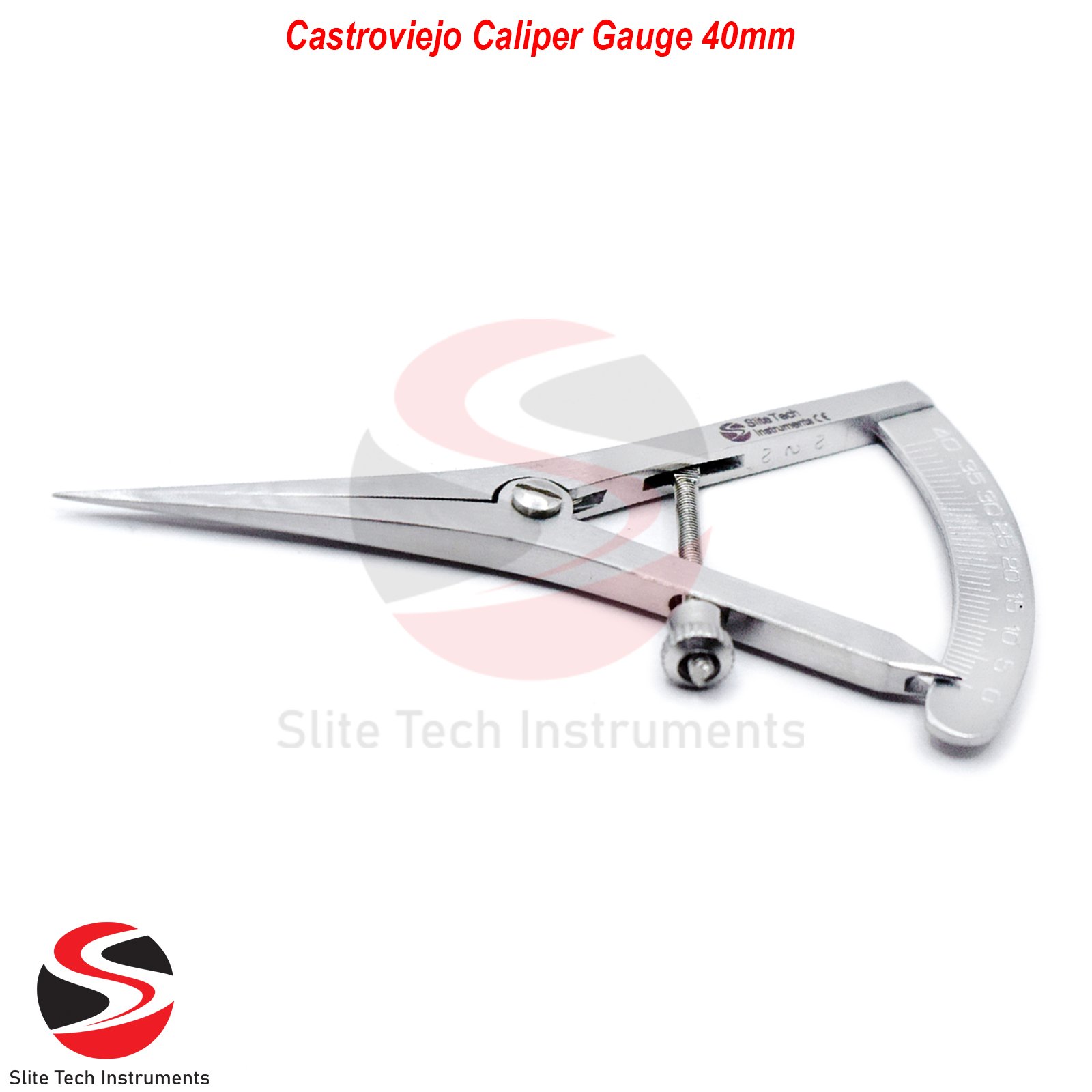 Castroviejo Caliper Gauge 40mm Messschieber Tasterzirkel Schieblehre Zahntechnik Gauge Dental - Image 2