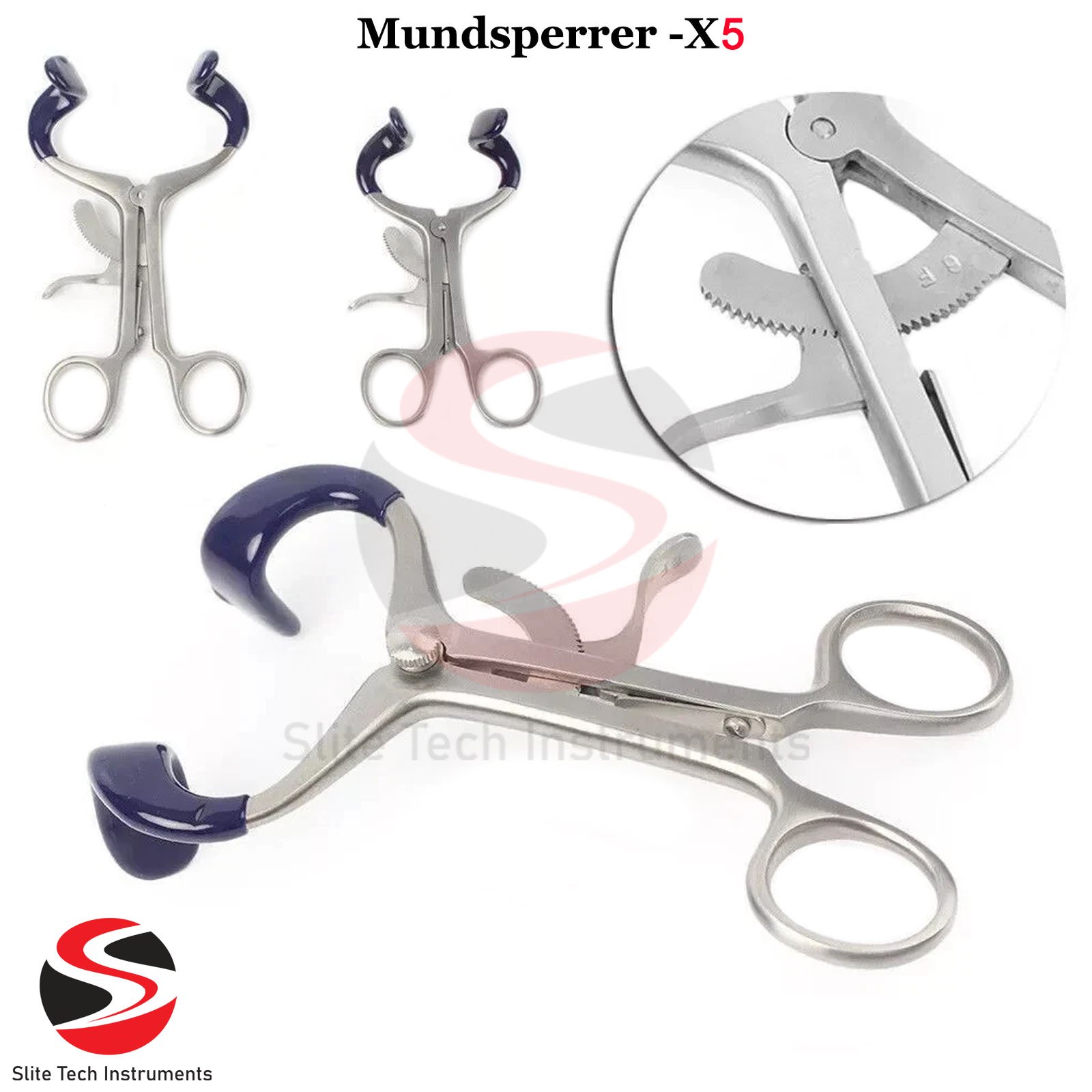 Zahnarzt Set 5-tlg Mundsperren Retraktoren Chirurgie Instrumente Edelstahl