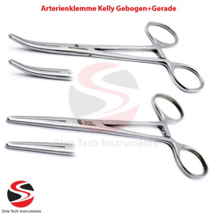 "Hämostatische Chirurgische Arterien Gefäßklemme Kelly Gebogen/Gerade Zange Klemme Clamp"