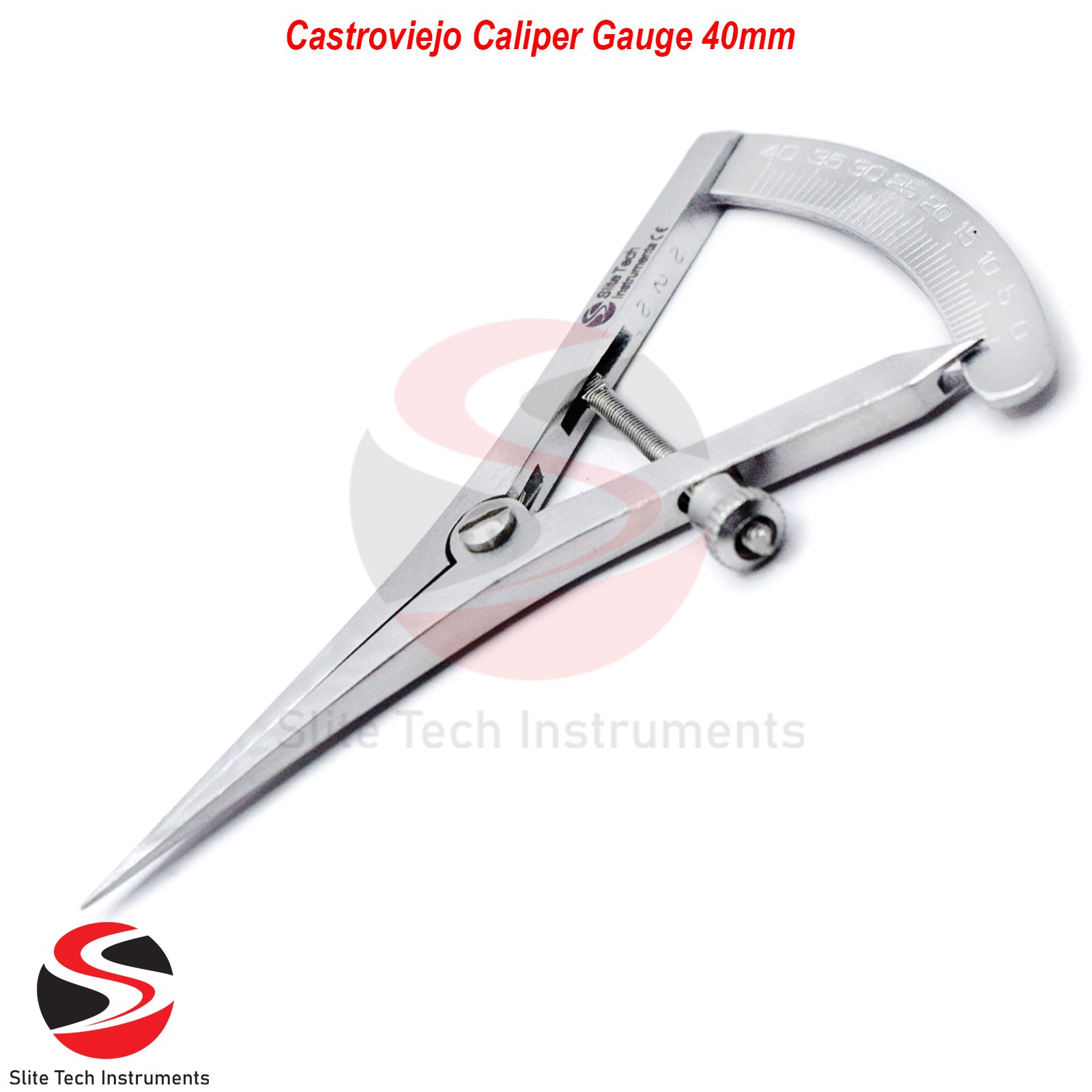Castroviejo Caliper Gauge 40mm Messschieber Tasterzirkel Schieblehre Zahntechnik Gauge Dental - Image 3