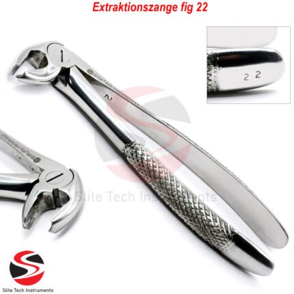 Dental Extraktionszange fig 22 Oberkiefer Unterkiefer Backenzahnentfernung Prämolaren