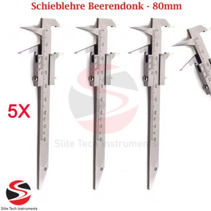 5x Dental Schieblehre Zürcher Modell Münchner Beerendonk KFO Messlehre Zahntechnik