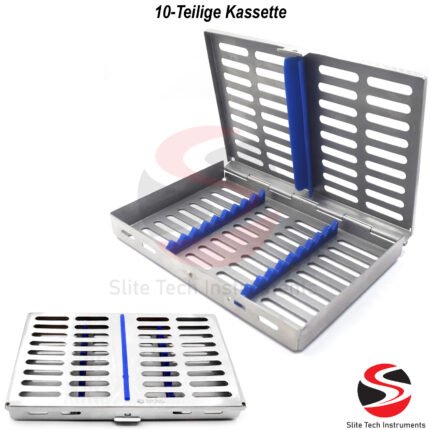 Dental Sterilisationsbox 10tlg Kassette Set – Wasch- Aufbewahrungs- & Sterilbehälter