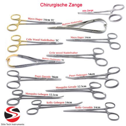 Hämostatische Chirurgische Arterien Gefäßklemme Kelly Zange Mosquitoklemme Clamp