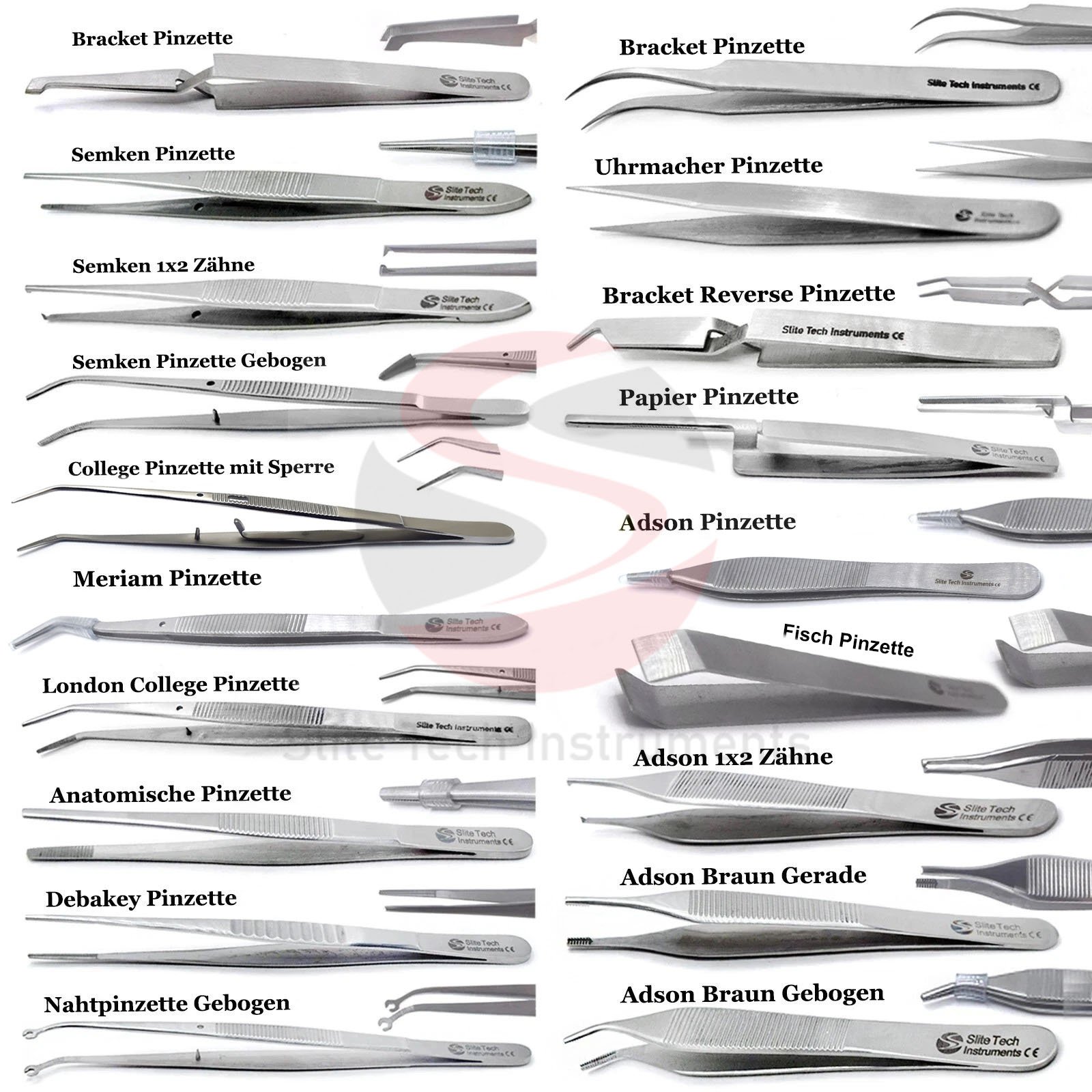 "Profi Anatomische Pinzette Chirurgische Edelstahl Gewebe Medizin Dental CE zertifiziert"