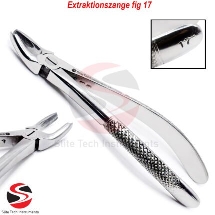 Dental Extraktionszange Fig 17 Oberkiefer Unterkiefer Backenzahnentfernung Prämolaren