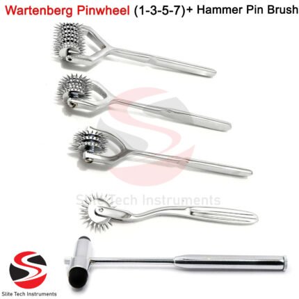 Nervenrad Nadelrad Wartenberg Pinwheel+Hammer Pin Brush Sensibilitätsrad Neuro Rad Nervenrad