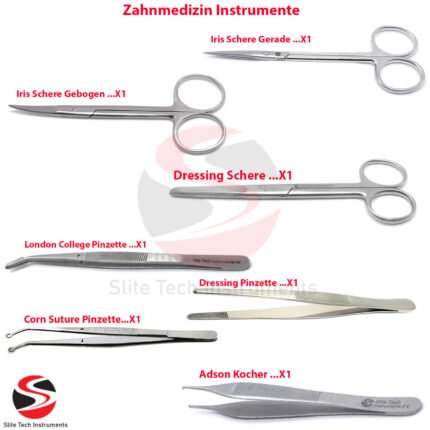 Veterinär Chirurgisch OP Instrumente Hemostat Nadelhalter Schere Zange Set