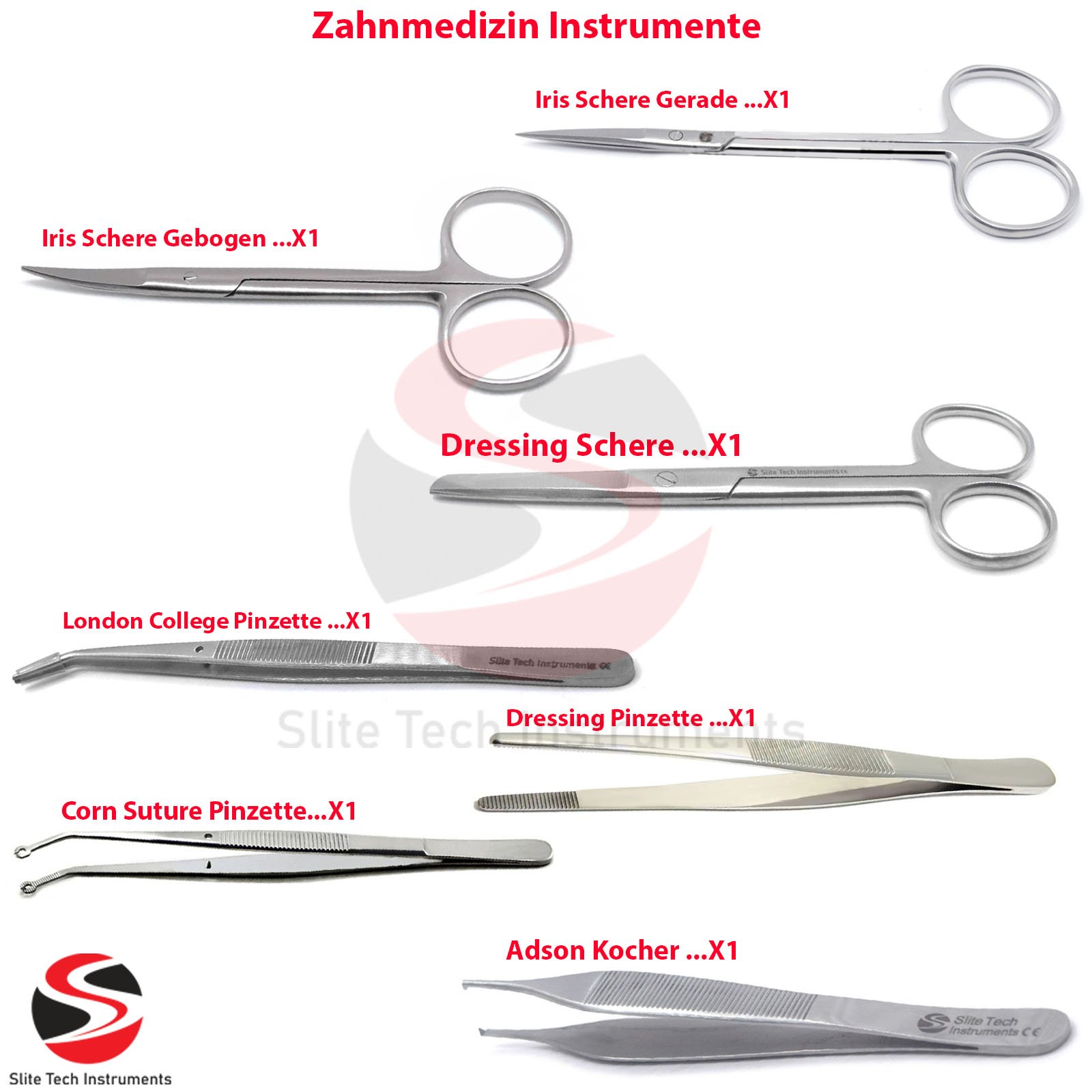 Veterinär Chirurgisch OP Instrumente Hemostat Nadelhalter Schere Zange Set