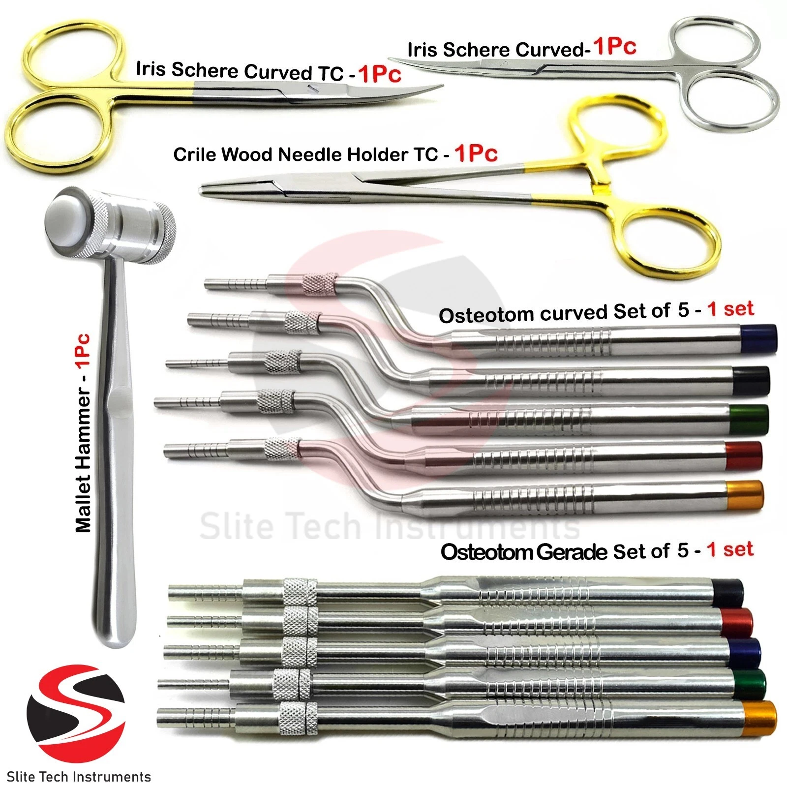 Chirurgische Instrumente Osteotomie Iris Schere Nadelhalter Pilz Heber Hammer CE