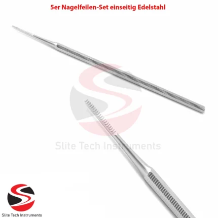 Nagelfeilen-Set einseitig Edelstahl-Nagelfeilen Maniküre und Pediküre Set