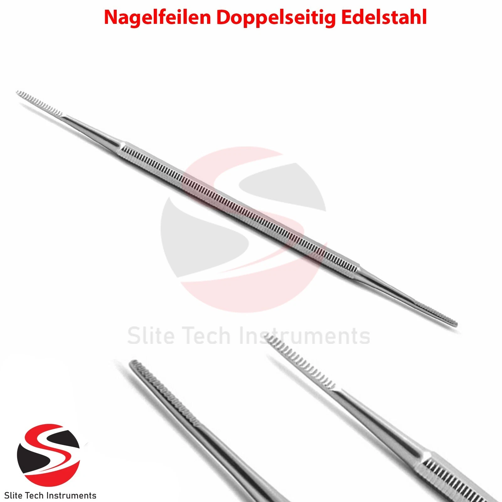 Nagelfeilen Doppelseitig Edelstahl-Nagelfeilen Maniküre und Pediküre Set
