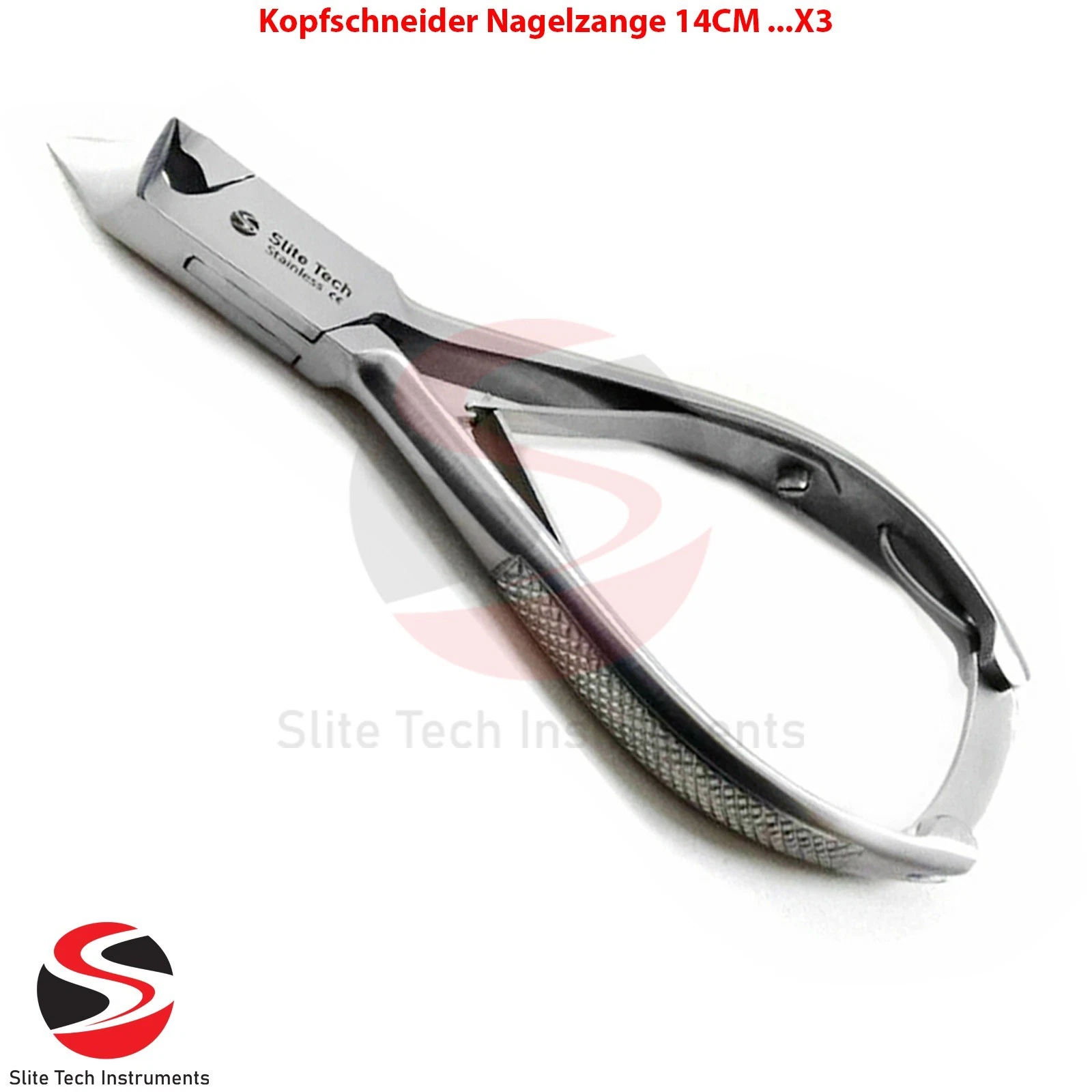 "3x Edelstahl Profi Nagelzange 14 cm – Kopfschneider für Fußnägel & Fußpflege" - Image 3