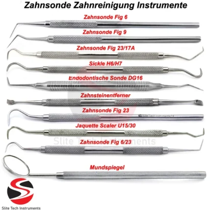 Zahnsonde Zahnsteinkratzer Zahnreiniger Sonde Dental Mundspiegel Zahnmedizin CE
