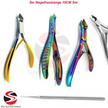 "5er Nagelhautzange  10CM Set Kopfschneider Nagelzange Edelstahl –  Fußnagelzange Profi"