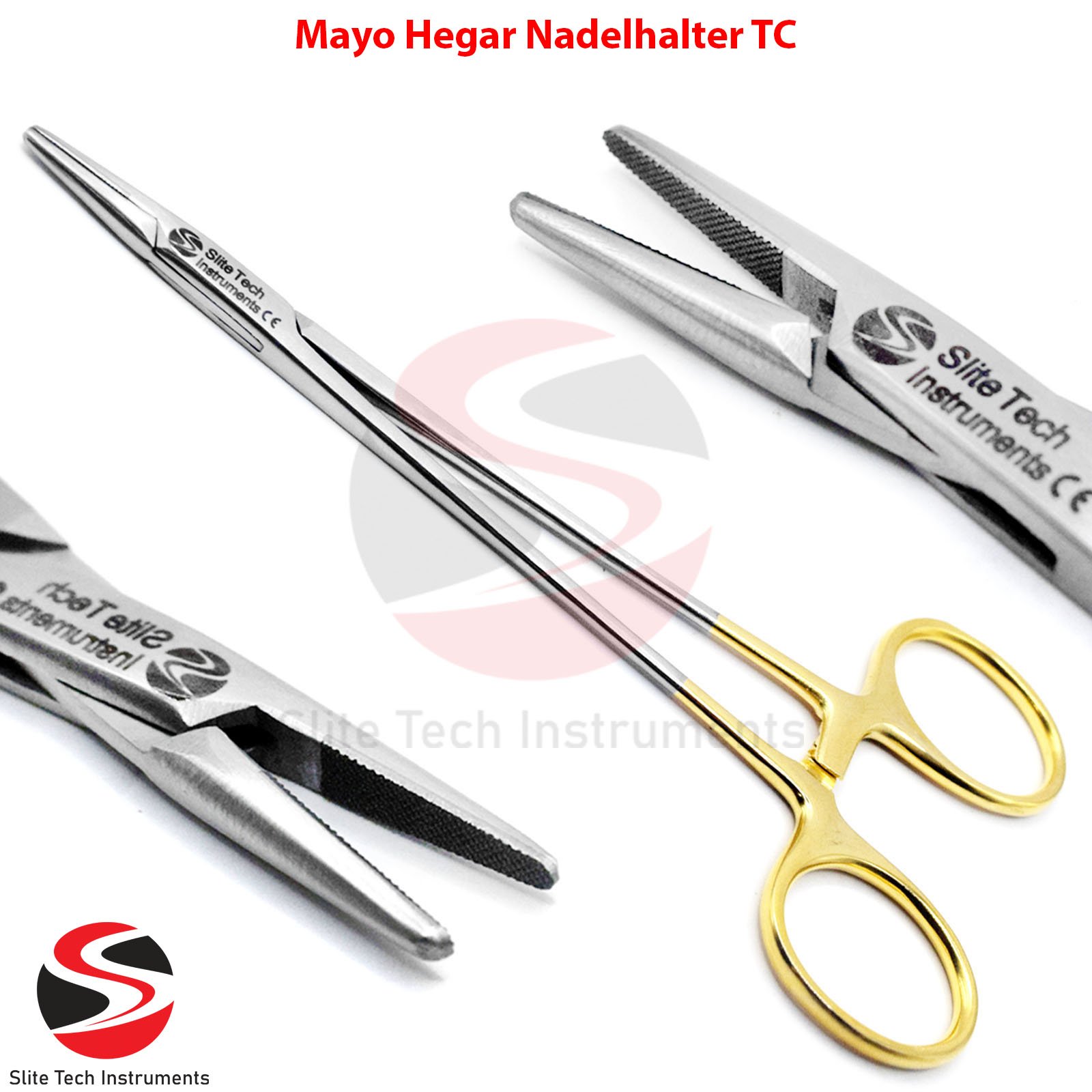 3er Chirurgischer Nadelhalter TC Set – Arterienklemme Hakenlöser OP Gefäßklemme - Image 4