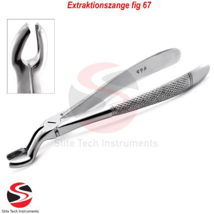 Dental Extraktionszange fig 67 Oberkiefer Unterkiefer Backenzahnentfernung Prämolaren