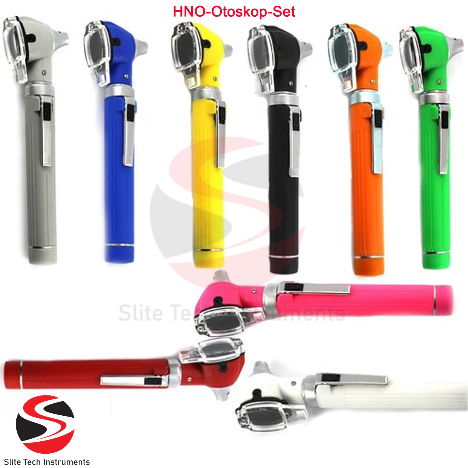 HNO Otoskop Set mit LED Licht – Ohrenspiegel Ohr Untersuchung Werkzeug