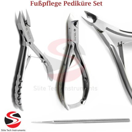 Fußpflege Pediküre Set Nagelzangen und Instrumente Nagelfeile Fußnagelschneider