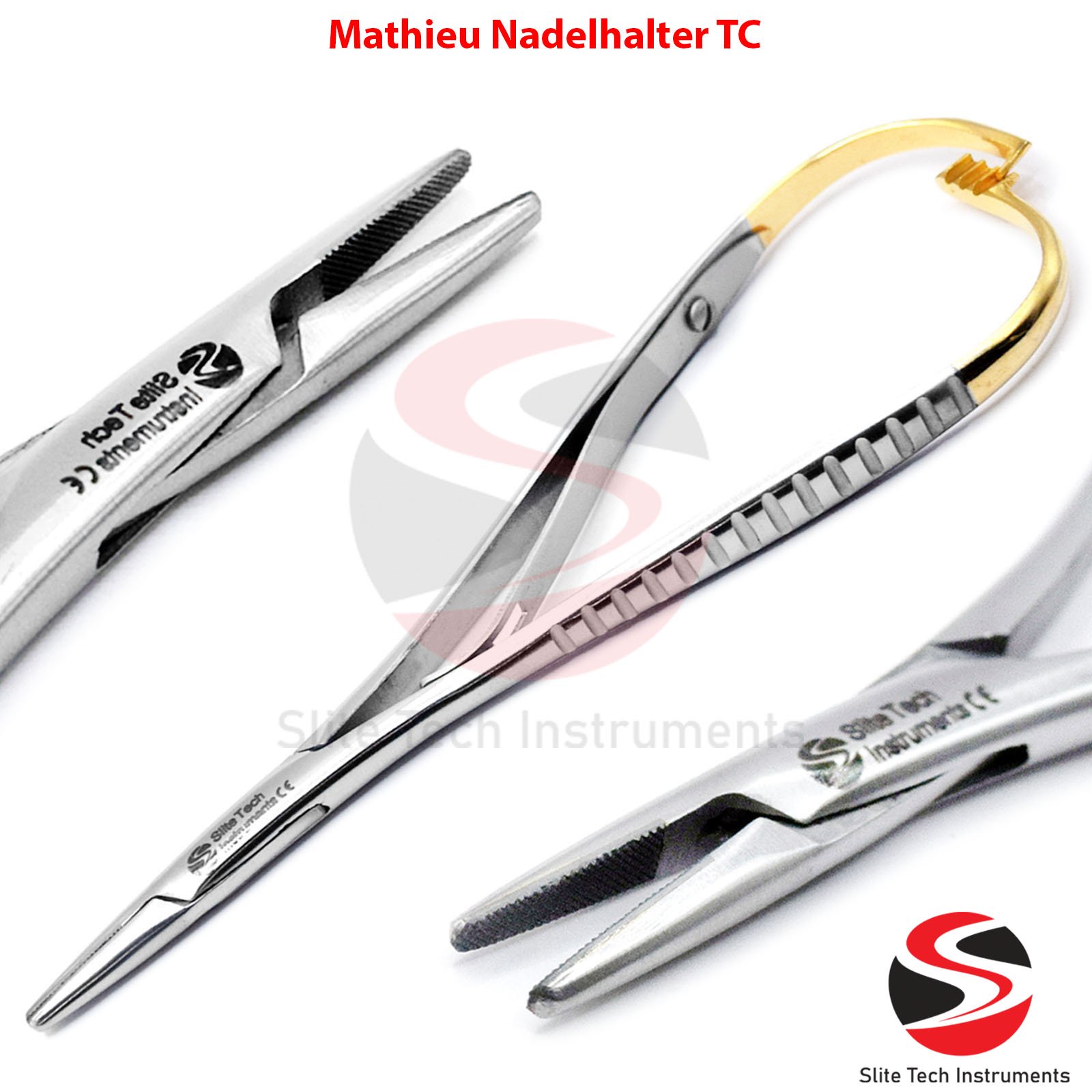 3er Chirurgischer Nadelhalter TC Set – Arterienklemme Hakenlöser OP Gefäßklemme - Image 3