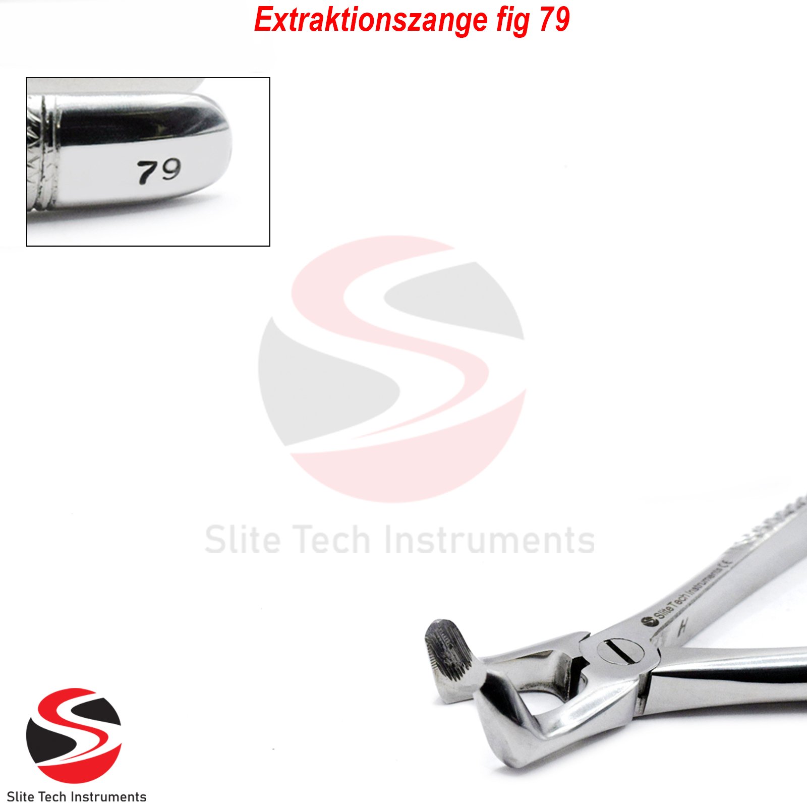 Dental Extraktionszange fig 79 Oberkiefer Unterkiefer Backenzahnentfernung Prämolaren - Image 2