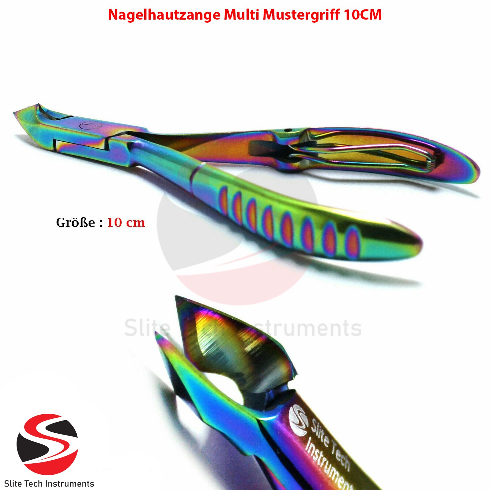 "2x Profi Nagelhautzange 10 cm – Kopfschneider Fußnagelzange mit Mustergriff" - Image 2