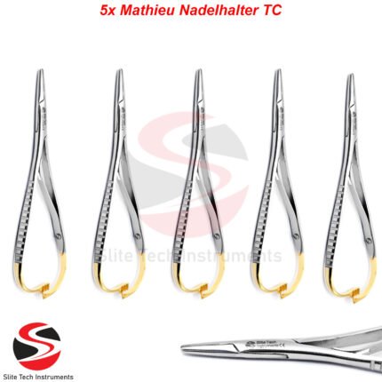 “5x Mathieu Nadelhalter TC Chirurgisch Naht Halter OP Instrumente Set”